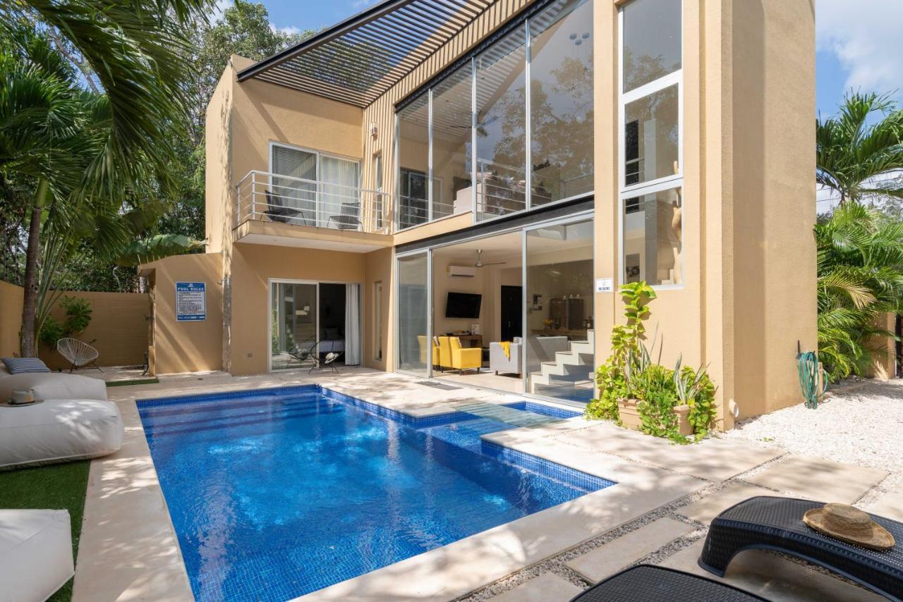 Tulum Private Modern Villa-Pool Beds-Ac-Internet-Parking-Grill Extérieur photo